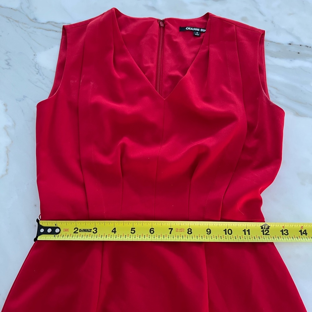 GIANNI BINI RED BELTED DRESS SIZE US 0 - Picture 8 of 16